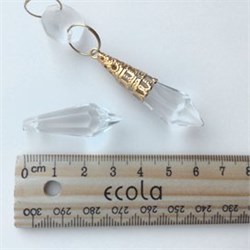 Ecola "Сделай сам Хрустальный светильник"  Подвеска Пика Прозрачный большой, упаковка 10шт DT35RVECB - фото 2458