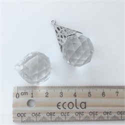 Ecola "Сделай сам Хрустальный светильник"  Подвеска Шар Прозрачный большой, упаковка 10шт DT24RVECB - фото 2460
