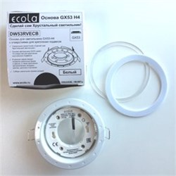 Ecola "Сделай сам Хрустальный светильник" Основа GX53 H4, 14 отверстий Белый 38x106 (к+) DW53RVECB - фото 2462