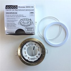 Ecola "Сделай сам Хрустальный светильник" Основа GX53 H4, 14 отверстий Черненая бронза 38x106 (к+) DN53RVECB - фото 2465