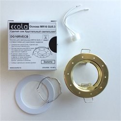Ecola "Сделай сам Хрустальный светильник" Основа MR16 GU5.3, 10 отверстий Золото 35x85 (кd74) DG16RVECB - фото 2470