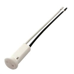Ecola base G4 патрон керамический круглый торцевой с проводами 2*8cm (1 из уп. по  50) AB04LWEAY - фото 2483