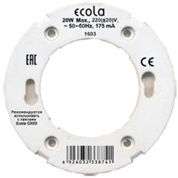 Ecola base GX53 патрон без провода с проходными контактами GX53FPECB - фото 2490