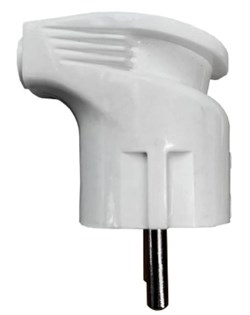 Ecola base Вилка угловая  Белая  с заземлением 16А 250V AEPL2WEAY - фото 2494