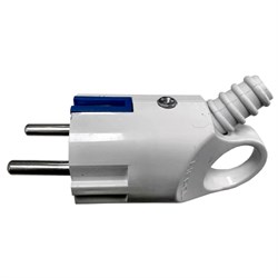 Ecola base Вилка угловая  с кольцом Белая  с заземлением 16А 250V AEPL3WEAY - фото 2495