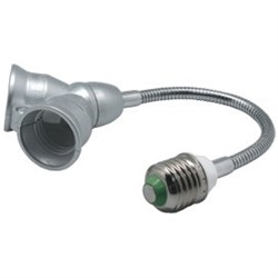 Ecola base Переходник гибкий с цоколя E27 на 2хE27 300мм Серебряный A7L27SEAY - фото 2565