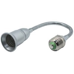Ecola base Переходник гибкий с цоколя E27 на E27 300мм Серебряный A7L17SEAY - фото 2571