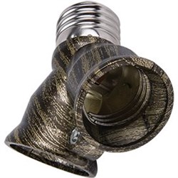 Ecola base Переходник с цоколя E27 на 2хE27 Черненая бронза A7T27HEAY - фото 2588