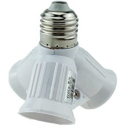 Ecola base Переходник с цоколя E27 на 3хE27 Белый A7W37WEAY - фото 2592