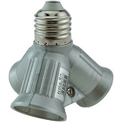Ecola base Переходник с цоколя E27 на 3хE27 Серебряный A7W37SEAY - фото 2593