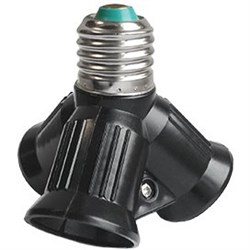 Ecola base Переходник с цоколя E27 на 3хE27 Черный A7W37BEAY - фото 2594