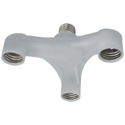 Ecola base Переходник с цоколя E27 на 3хE27 Широкий Серебряный A7T37SEAY - фото 2596