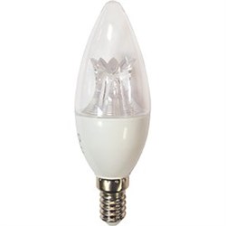 Ecola candle   LED Premium  8,0W 220V  E14 2700K прозрачная свеча  с линзой (композит) 105x37 C4QW80ELC - фото 2702