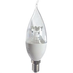 Ecola candle   LED Premium  8,0W 220V  E14 2700K прозрачная свеча на ветру с линзой (композит) 130x37 C4UW80ELC - фото 2703