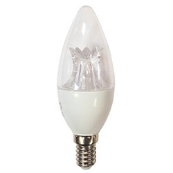Ecola candle   LED Premium  8,0W 220V  E14 6000K прозрачная свеча  с линзой (композит) 105x37 C4QD80ELC - фото 2706