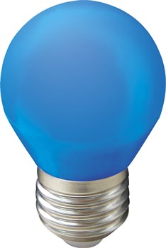 Ecola globe   LED color  2,0W G45 220V E27 Blue шар Синий матовая колба 70x45 K7CB20ELB - фото 2831