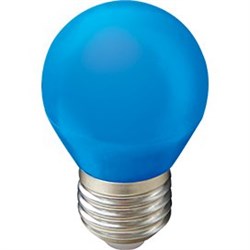 Ecola globe   LED color  5,0W G45 220V E27 Blue шар Синий матовая колба 77x45 K7CB50ELB - фото 2835