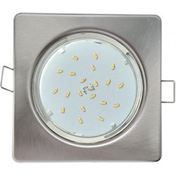 Ecola GX53 H4  Square open edge квадратный Сатин-Хром плоский 106x41 (к+) FS53N4ECB - фото 3040
