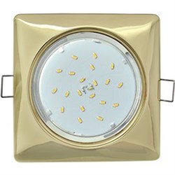 Ecola GX53 H4  Square светильник квадратный без рефл. Золото 107x41 (к+) FG53S4ECB - фото 3047