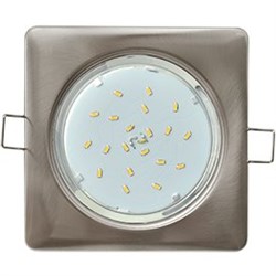 Ecola GX53 H4  Square светильник квадратный без рефл. Сатин-хром 107x41 (к+) FS53S4ECB - фото 3048