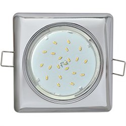 Ecola GX53 H4  Square светильник квадратный без рефл. Хром 107x41 (к+) FC53S4ECB - фото 3049