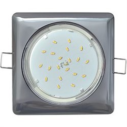 Ecola GX53 H4  Square светильник квадратный без рефл. Черный хром 107x41 (к+) FB53S4ECB - фото 3052