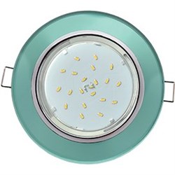 Ecola GX53 H4 5310 Glass Стекло Круг  хром - изумруд 38x126 (к+) FC53RNECH - фото 3055