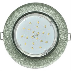 Ecola GX53 H4 5310 Glass Стекло Круг  хром - серебряный блеск 38x126 (светильник) (к+) FS53RNECH - фото 3057