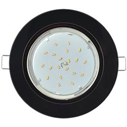 Ecola GX53 H4 5310 Glass Стекло Круг  черный хром - черный 38x126 (к+) FP53RNECH - фото 3061