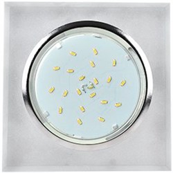 Ecola GX53 H4 5311 Glass Стекло Квадрат скошенный край Хром - матовый 38x120x120 (к+) FL53SNECH - фото 3065
