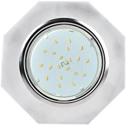 Ecola GX53 H4 5312 Glass Стекло 8-угольник с прямыми гранями хром - матовый 38x133 (к+) FL538AECH - фото 3074