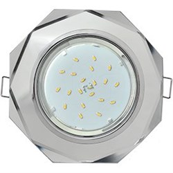 Ecola GX53 H4 5312 Glass Стекло 8-угольник с прямыми гранями хром - хром (зеркальный) 38x133 (к+) FM538AECH - фото 3076