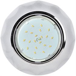 Ecola GX53 H4 5313 Glass Стекло Круг с вогнутыми гранями хром - матовый 38x126 (к+) FL53RCECH - фото 3083