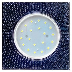 Ecola GX53 H4 5320 Glass Квадрат с черной мозаикой/фон черный/центр.часть хром 40x123x123 (к+) FL53SGECB - фото 3098