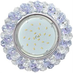 Ecola GX53 H4 5341 Glass Круглый с хрусталиками Прозрачный и Аметист /Хром 56x120 (к+) FP53RYECB - фото 3102