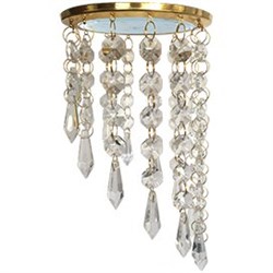 Ecola GX53 H4 5343 Glass Круг с продолговатыми хруст. на подвесе "под скос" Прозрачный / Золото 240x110 (к+) ST53RVECB - фото 3114