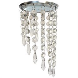 Ecola GX53 H4 5343 Glass Круг с продолговатыми хруст. на подвесе "под скос" Прозрачный / Хром 240x110 (к+) FT53RVECB - фото 3115