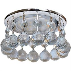 Ecola GX53 H4 5346 Glass Круглый с большими хрусталиками на прямом подвесе Тонированный/Хром 90x110 (к+) FC53RVECB - фото 3127