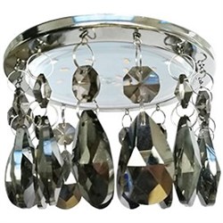 Ecola GX53 H4 5350 Glass Круг с каплевидными хруст. на прямом подвесе Тонированный / Хром 102x105 (к+) SF53RVECB - фото 3131