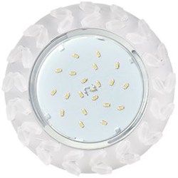 Ecola GX53 H4 5361 Glass Круг с крупными  матовыми стразами Елочка/фон мат./центр.часть хром 54x120 (к+) FM53RNECB - фото 3150