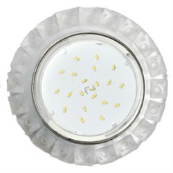 Ecola GX53 H4 5361 Glass Круг с крупными матовыми стразами Конус/фон мат./центр.часть хром 52x120 (к+) FN53RGEFB - фото 3153