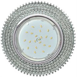 Ecola GX53 H4 5362 Glass Круг с прозр.стразами (оправа хром)/фон зерк./центр.часть хром 40x120 (к+) FW53RGECB - фото 3158
