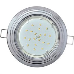 Ecola GX53 H4 9010 светильник встраив. без рефл. "2 круга" Хром 43x115 (к+) FC31H4ECB - фото 3165