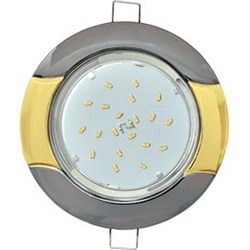 Ecola GX53 H4 9012 светильник встраив. без рефл. "Волна" черный хром-золото 38x116 (к+) FI71H4ECB - фото 3193