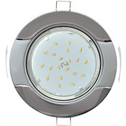 Ecola GX53 H4 9012 светильник встраив. без рефл. "Волна" черный хром-серебро 38x116 (к+) FL71H4ECB - фото 3194