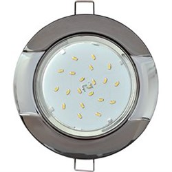 Ecola GX53 H4 9012 светильник встраив. без рефл. "Волна" черный хром-хром 38x116 (к+) FJ71H4ECB - фото 3195
