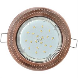 Ecola GX53 H4 9015 светильник встраив. без рефл. "Чеканка" Черненая медь 43x115 (к+) FP61H4ECB - фото 3229
