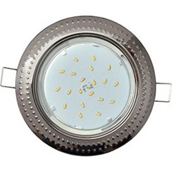 Ecola GX53 H4 9015 светильник встраив. без рефл. "Чеканка" Черный хром 43x115 (к+) FB61H4ECB - фото 3230
