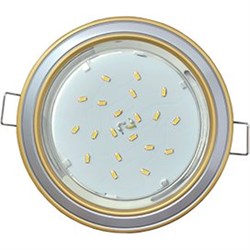 Ecola GX53 H4 9022 светильник встраив. без рефл. 2 цв. золото-серебро-золото 38х106 (к+) FQ53H4ECB - фото 3236