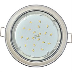Ecola GX53 H4 9022 светильник встраив. без рефл. 2 цв. серебро-жемчуг-серебро 38х106 (к+) FA53H4ECB - фото 3239